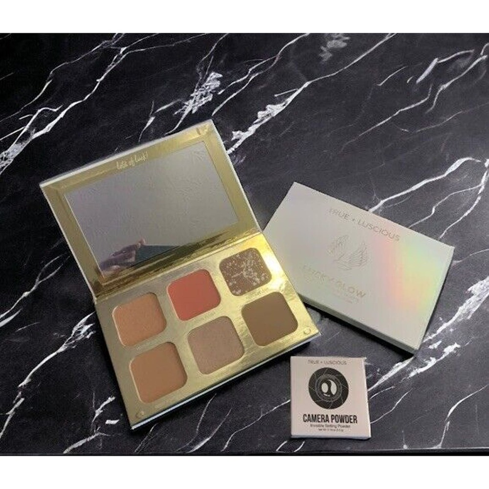 TRUE+LUSCIOUS CAMERA POWDER Invisible Setting Powder + LUCKY GLOW Palette NIB